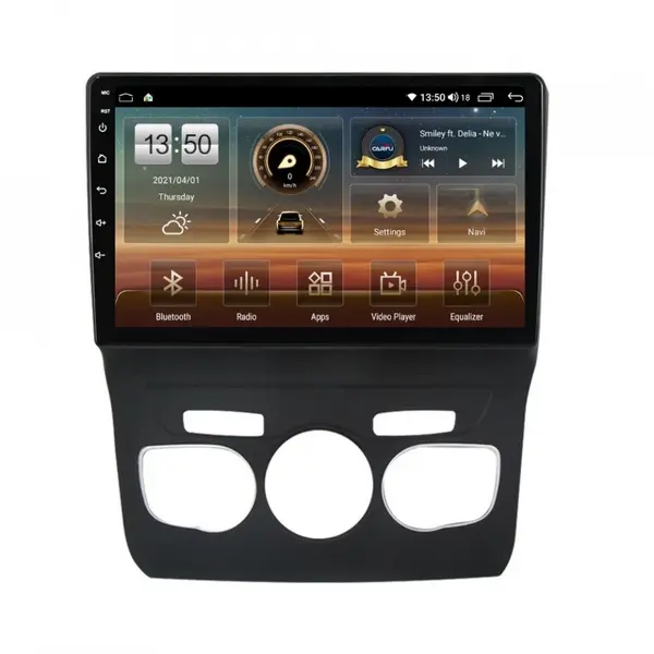 Navigatie dedicata cu Android Citroen C4 II 2009 - 2018, clima automata, 8GB RAM, Radio GPS Dual Zone, Display HD QLED 10" Touchscreen, Internet Wi-Fi si slot SIM 4G, Bluetooth, MirrorLink, USB