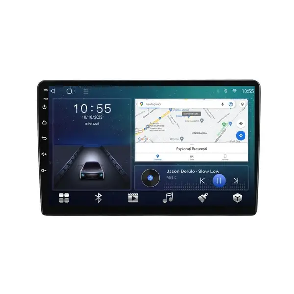 Navigatie dedicata cu Android Citroen C5 III 2008 - 2017 cu navigatie originala, 2GB RAM, Radio GPS Dual Zone, Display HD QLED 10" Touchscreen, Internet Wi-Fi si slot SIM 4G, Bluetooth, MirrorLink, USB
