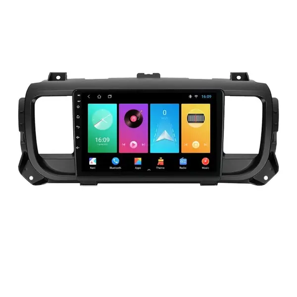 Navigatie dedicata cu Android Citroen Jumpy dupa 2016, 2GB RAM, Radio GPS Dual Zone, Display HD IPS 9" Touchscreen, Internet Wi-Fi, Bluetooth, MirrorLink, USB