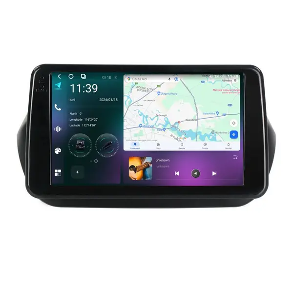 Navigatie dedicata cu Android Citroen Nemo 2008 - 2018, 12GB RAM, Radio GPS Dual Zone, Display 2K QLED 9.5" Touchscreen, Internet Wi-Fi si slot SIM 4G, Bluetooth, MirrorLink, USB