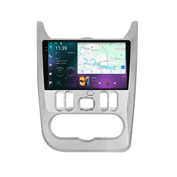 Navigatie dedicata cu Android Dacia Duster I 2010 - 2013, 12GB RAM, Radio GPS Dual Zone, Display 2K QLED 9.5" Touchscreen, Internet Wi-Fi si slot SIM 4G, Bluetooth, MirrorLink, USB