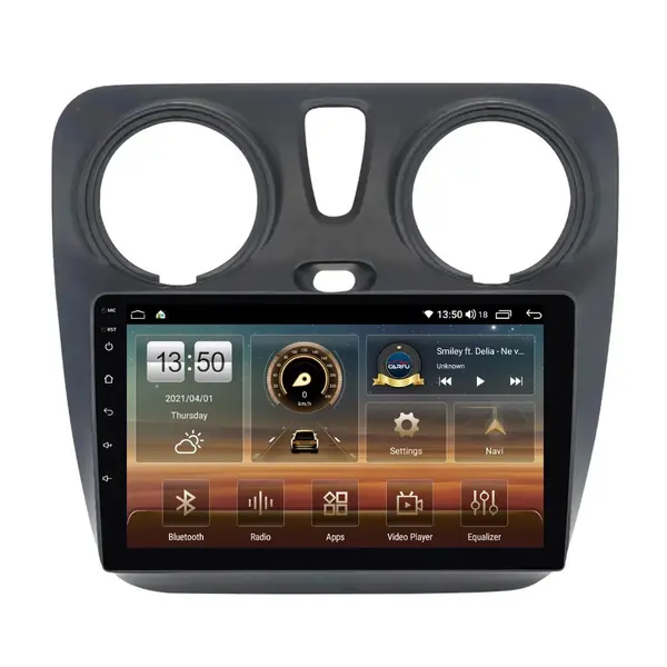 Navigatie dedicata cu Android Dacia Lodgy dupa 2012, 6GB RAM, Radio GPS Dual Zone, Display HD QLED 9" Touchscreen, Internet Wi-Fi si slot SIM 4G, Bluetooth, MirrorLink, USB