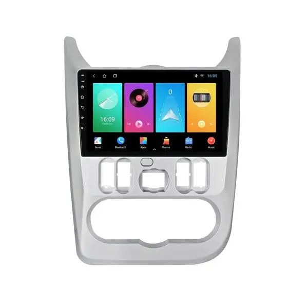 Navigatie dedicata cu Android Dacia Logan I 2008 - 2013, 2GB RAM, Radio GPS Dual Zone, Display HD IPS 9" Touchscreen, Internet Wi-Fi, Bluetooth, MirrorLink, USB