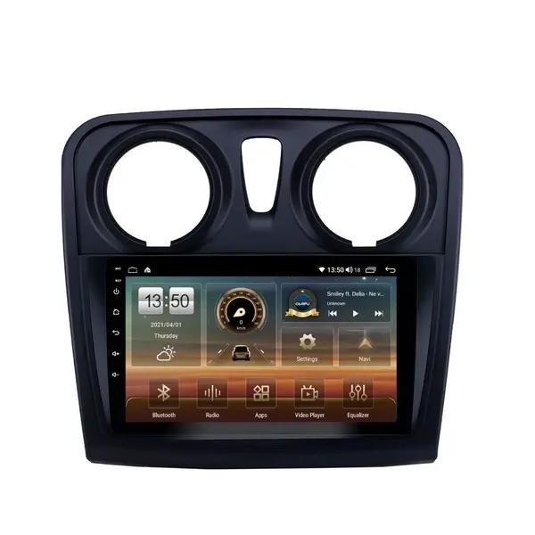 Navigatie dedicata cu Android Dacia Logan II 2012 - 2020, 4GB RAM, Radio GPS Dual Zone, Display HD QLED 9" Touchscreen, Internet Wi-Fi si slot SIM 4G, Bluetooth, MirrorLink, USB