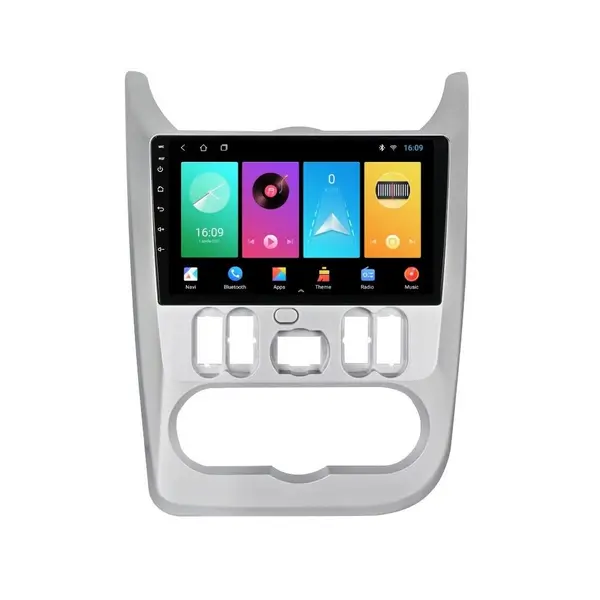 Navigatie dedicata cu Android Dacia Sandero I 2008 - 2013, 2GB RAM, Radio GPS Dual Zone, Display HD IPS 9" Touchscreen, Internet Wi-Fi, Bluetooth, MirrorLink, USB