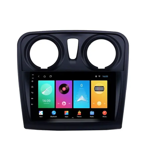 Navigatie dedicata cu Android Dacia Sandero II 2012 - 2020, 1GB RAM, Radio GPS Dual Zone, Display HD IPS 9" Touchscreen, Internet Wi-Fi, Bluetooth, MirrorLink, USB