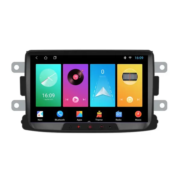 Navigatie dedicata cu Android Dacia Sandero II 2012 - 2020, 2GB RAM, Radio GPS Dual Zone, Display HD 8'' Touchscreen, Internet Wi-Fi, Bluetooth, MirrorLink, USB