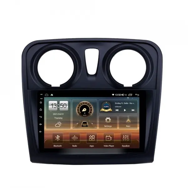 Navigatie dedicata cu Android Dacia Sandero II 2012 - 2020, 6GB RAM, Radio GPS Dual Zone, Display HD QLED 9" Touchscreen, Internet Wi-Fi si slot SIM 4G, Bluetooth, MirrorLink, USB
