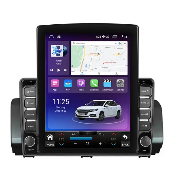 Navigatie dedicata cu Android Dacia Sandero III dupa 2021, 4GB RAM, Radio GPS Dual Zone, Touchscreen IPS 9.7" HD tip Tesla, Internet Wi-Fi si slot SIM 4G, Bluetooth, MirrorLink, USB