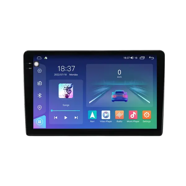 Navigatie dedicata cu Android Dacia Spring dupa 2020, 8GB RAM, Radio GPS Dual Zone, Display 2K QLED 9.5" Touchscreen, Internet Wi-Fi si slot SIM 4G, Bluetooth, MirrorLink, USB