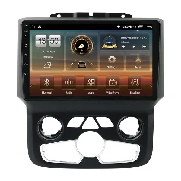 Navigatie dedicata cu Android Dodge RAM 2013 - 2018, clima automata, 4GB RAM, Radio GPS Dual Zone, Display HD QLED 9" Touchscreen, Internet Wi-Fi si slot SIM 4G, Bluetooth, MirrorLink, USB