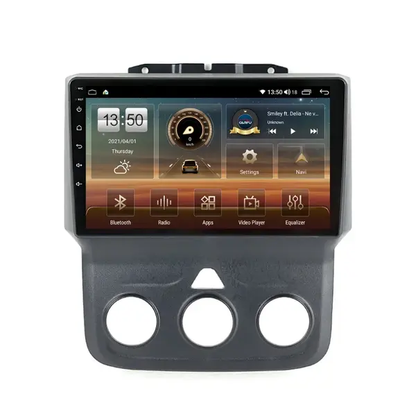 Navigatie dedicata cu Android Dodge RAM 2013 - 2018, clima manuala, 6GB RAM, Radio GPS Dual Zone, Display HD QLED 9" Touchscreen, Internet Wi-Fi si slot SIM 4G, Bluetooth, MirrorLink, USB