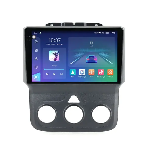 Navigatie dedicata cu Android Dodge RAM 2013 - 2018, clima manuala, 8GB RAM, Radio GPS Dual Zone, Display 2K QLED 9.5" Touchscreen, Internet Wi-Fi si slot SIM 4G, Bluetooth, MirrorLink, USB