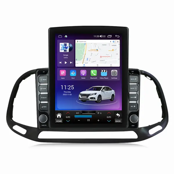 Navigatie dedicata cu Android Fiat Doblo dupa 2015, 4GB RAM, Radio GPS Dual Zone, Touchscreen IPS 9.7" HD tip Tesla, Internet Wi-Fi si slot SIM 4G, Bluetooth, MirrorLink, USB