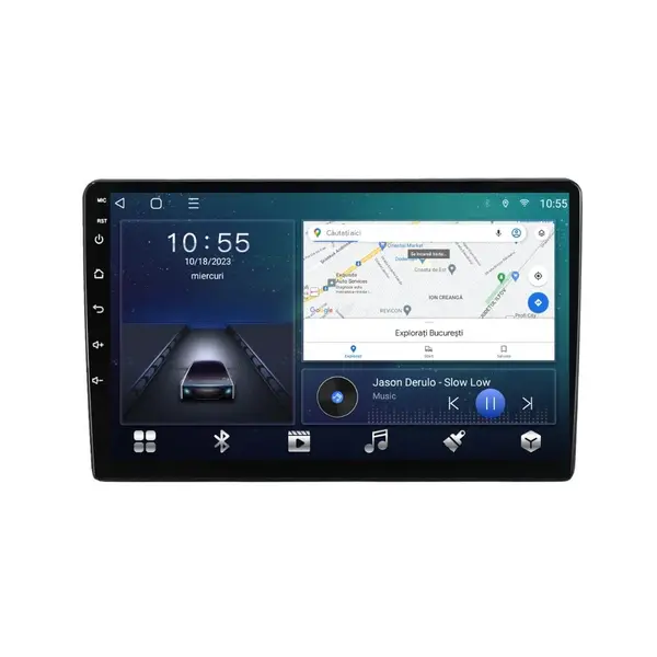 Navigatie dedicata cu Android Fiat Ducato 2006 - 2022, 2GB RAM, Radio GPS Dual Zone, Display HD QLED 9" Touchscreen, Internet Wi-Fi si slot SIM 4G, Bluetooth, MirrorLink, USB