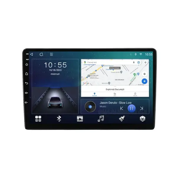 Navigatie dedicata cu Android Fiat Panda 2003 - 2012, 2GB RAM, Radio GPS Dual Zone, Display HD QLED 9" Touchscreen, Internet Wi-Fi si slot SIM 4G, Bluetooth, MirrorLink, USB