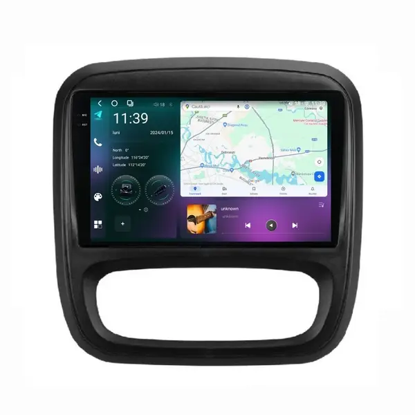 Navigatie dedicata cu Android Fiat Talento dupa 2016, 12GB RAM, Radio GPS Dual Zone, Display 2K QLED 9.5" Touchscreen, Internet Wi-Fi si slot SIM 4G, Bluetooth, MirrorLink, USB