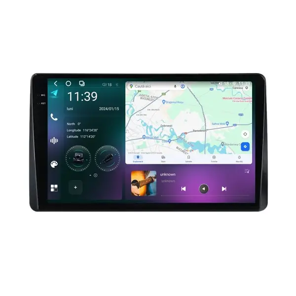 Navigatie dedicata cu Android Ford B-Max 2012 - 2018 fara ecran din fabrica, 12GB RAM, Radio GPS Dual Zone, Display 2K QLED 9.5" Touchscreen, Internet Wi-Fi si slot SIM 4G, Bluetooth, MirrorLink, USB