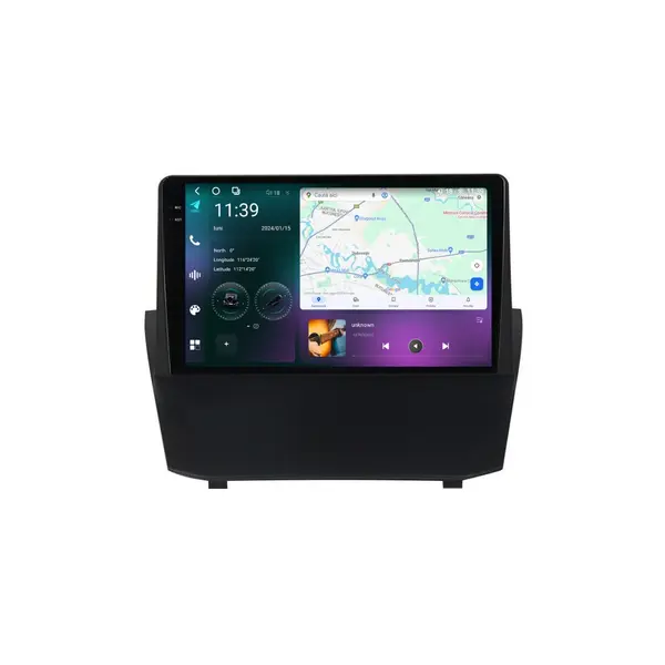 Navigatie dedicata cu Android Ford Fiesta VI 2008 - 2019, 12GB RAM, Radio GPS Dual Zone, Display 2K QLED 9.5" Touchscreen, Internet Wi-Fi si slot SIM 4G, Bluetooth, MirrorLink, USB