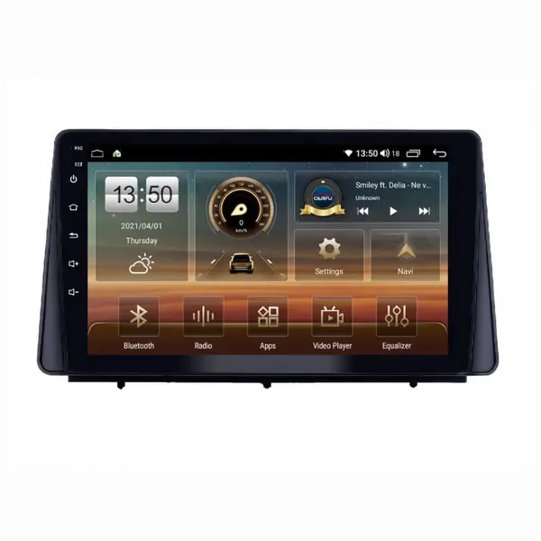 Navigatie dedicata cu Android Ford Focus IV dupa 2018, 8GB RAM, Radio GPS Dual Zone, Display HD QLED 10" Touchscreen, Internet Wi-Fi si slot SIM 4G, Bluetooth, MirrorLink, USB