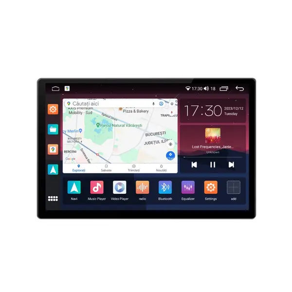 Navigatie dedicata cu Android Ford Fusion 2005 - 2012, 8GB RAM, Radio GPS Dual Zone, Display 2K QLED 13" Touchscreen, Internet Wi-Fi si slot SIM 4G, Bluetooth, MirrorLink, USB