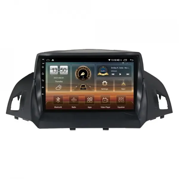 Navigatie dedicata cu Android Ford Kuga II 2012 - 2019, 8GB RAM, Radio GPS Dual Zone, Display HD QLED 9" Touchscreen, Internet Wi-Fi si slot SIM 4G, Bluetooth, MirrorLink, USB