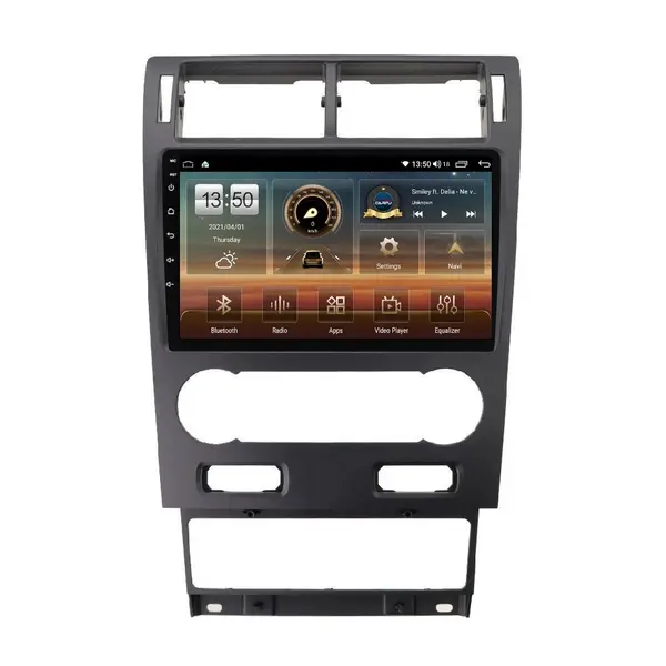 Navigatie dedicata cu Android Ford Mondeo III 2000 - 2007, clima automata, 4GB RAM, Radio GPS Dual Zone, Display HD QLED 9" Touchscreen, Internet Wi-Fi si slot SIM 4G, Bluetooth, MirrorLink, USB