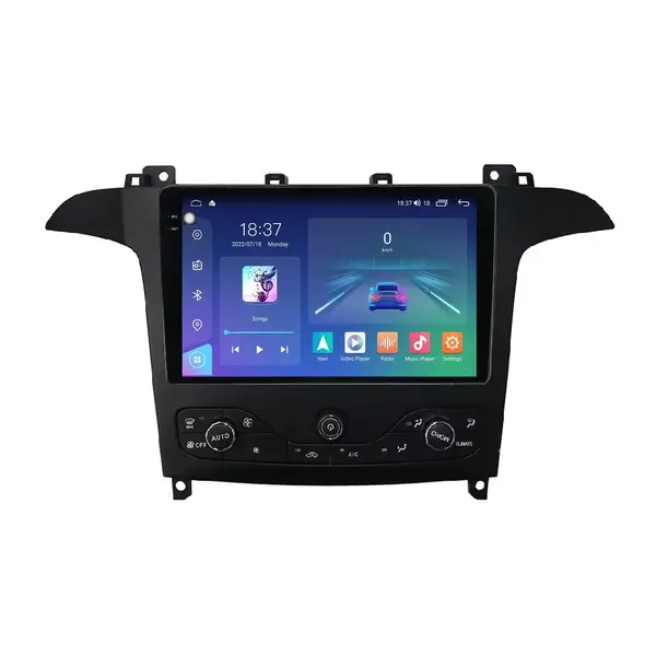 Navigatie dedicata cu Android Ford S-Max I / Galaxy II 2006 - 2015 cu navigatie originala, 4GB RAM, Radio GPS Dual Zone, Display 2K QLED 9.5" Touchscreen, Internet Wi-Fi si slot SIM 4G, Bluetooth, MirrorLink, USB
