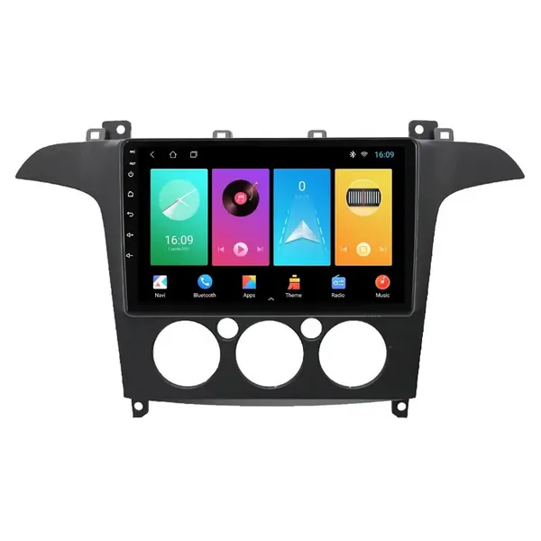 Navigatie dedicata cu Android Ford S-Max I / Galaxy II 2006 - 2015, clima manuala, 2GB RAM, Radio GPS Dual Zone, Display HD IPS 9" Touchscreen, Internet Wi-Fi, Bluetooth, MirrorLink, USB