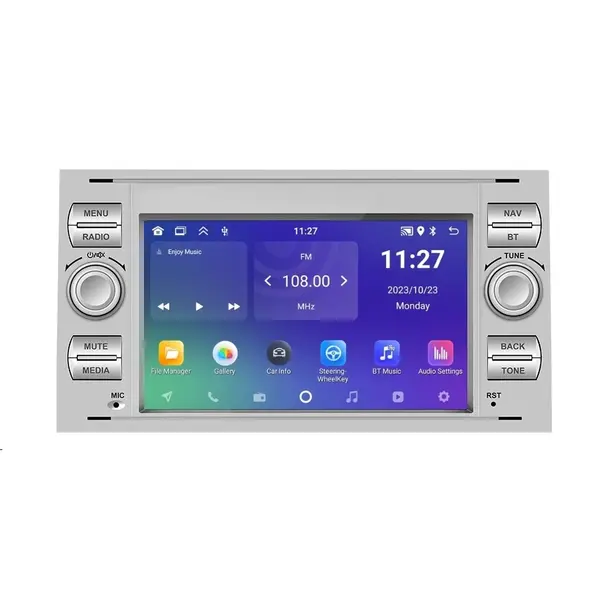 Navigatie dedicata cu Android Ford Transit / Tourneo Connect 2002 - 2013, gri, 2GB RAM, Radio GPS Dual Zone, Display HD 7" Touchscreen, Internet Wi-Fi, Bluetooth, MirrorLink, USB