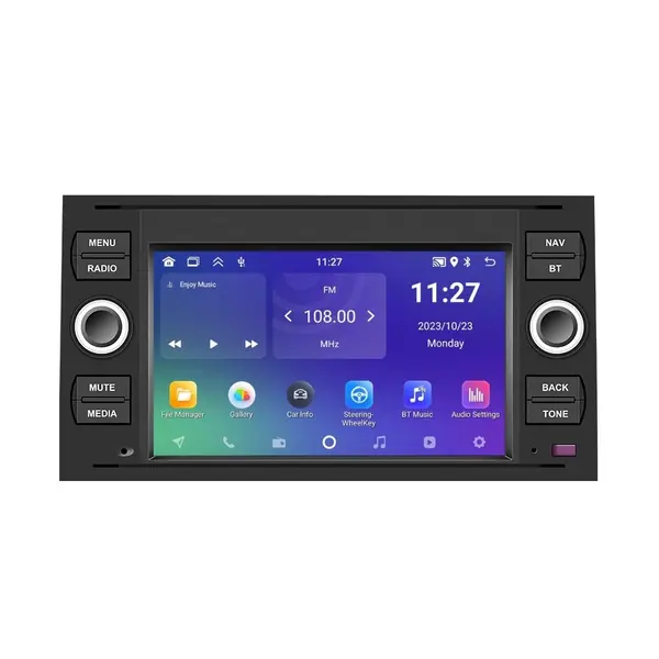 Navigatie dedicata cu Android Ford Transit / Tourneo Connect 2002 - 2013, negru, 2GB RAM, Radio GPS Dual Zone, Display HD IPS 7" Touchscreen, Internet Wi-Fi, Bluetooth, MirrorLink, USB