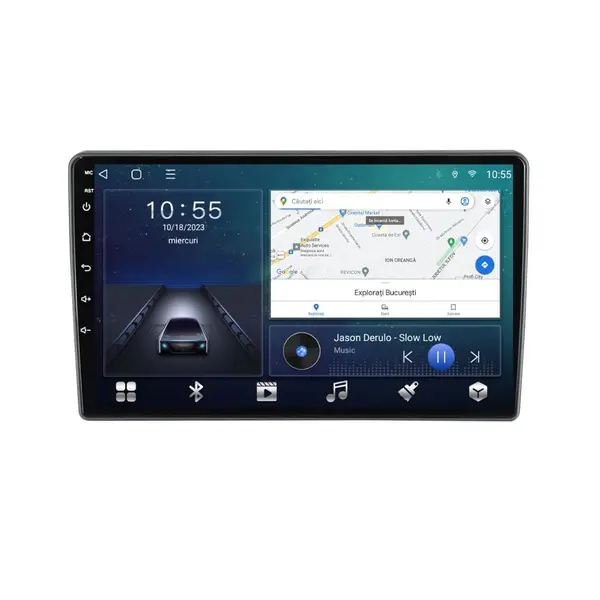 Navigatie dedicata cu Android Ford Transit / Tourneo Connect 2018 - 2022 fara navigatie originala, 2GB RAM, Radio GPS Dual Zone, Display HD QLED 10'' Touchscreen, Internet Wi-Fi si slot SIM 4G, Bluetooth, MirrorLink, USB