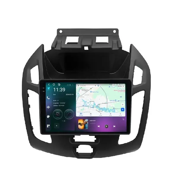 Navigatie dedicata cu Android Ford Transit / Tourneo Connect 2013 - 2018, 12GB RAM, Radio GPS Dual Zone, Display 2K QLED 9.5" Touchscreen, Internet Wi-Fi si slot SIM 4G, Bluetooth, MirrorLink, USB