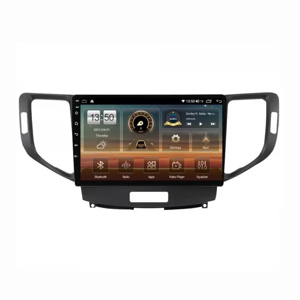 Navigatie dedicata cu Android Honda Accord VIII 2008 - 2012, 6GB RAM, Radio GPS Dual Zone, Display HD QLED 9" Touchscreen, Internet Wi-Fi si slot SIM 4G, Bluetooth, MirrorLink, USB