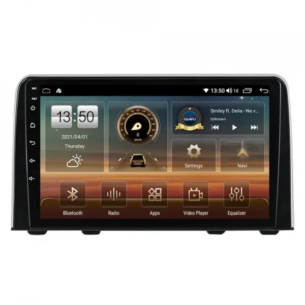 Navigatie dedicata cu Android Honda CR-V V 2017 - 2022, 6GB RAM, Radio GPS Dual Zone, Display HD QLED 9" Touchscreen, Internet Wi-Fi si slot SIM 4G, Bluetooth, MirrorLink, USB