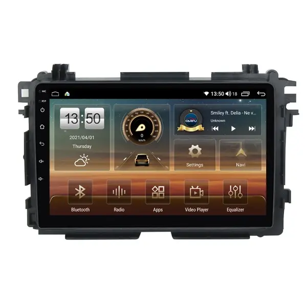 Navigatie dedicata cu Android Honda HR-V 2014 - 2021, 6GB RAM, Radio GPS Dual Zone, Display HD QLED 10" Touchscreen, Internet Wi-Fi si slot SIM 4G, Bluetooth, MirrorLink, USB