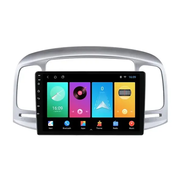 Navigatie dedicata cu Android Hyundai Accent III 2005 - 2010, 1GB RAM, Radio GPS Dual Zone, Display HD IPS 9" Touchscreen, Internet Wi-Fi, Bluetooth, MirrorLink, USB