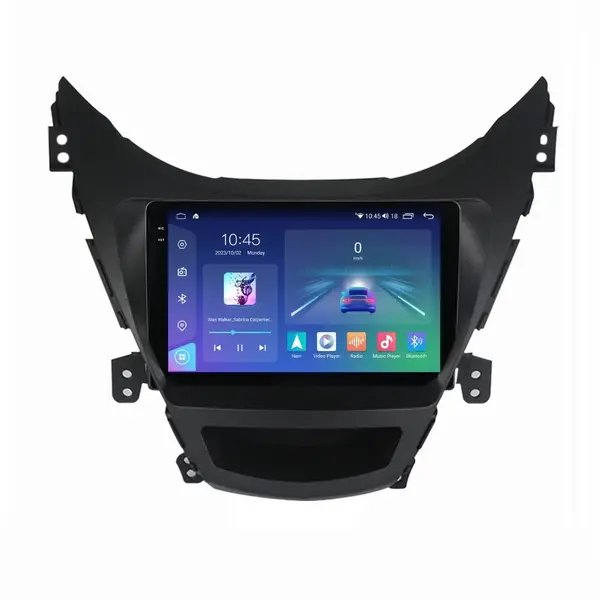 Navigatie dedicata cu Android Hyundai Elantra V 2010 - 2014, 8GB RAM, Radio GPS Dual Zone, Display 2K QLED 9.5" Touchscreen, Internet Wi-Fi si slot SIM 4G, Bluetooth, MirrorLink, USB