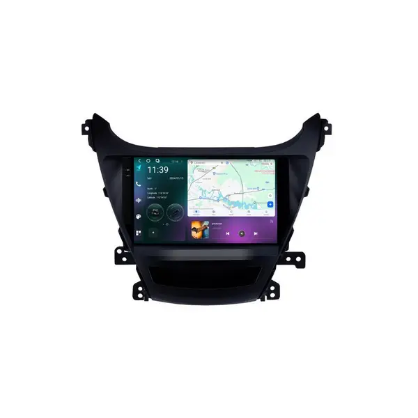 Navigatie dedicata cu Android Hyundai Elantra V 2014 - 2016, 12GB RAM, Radio GPS Dual Zone, Display 2K QLED 9.5" Touchscreen, Internet Wi-Fi si slot SIM 4G, Bluetooth, MirrorLink, USB