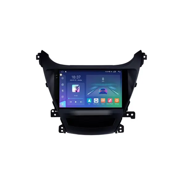 Navigatie dedicata cu Android Hyundai Elantra V 2014 - 2016, 8GB RAM, Radio GPS Dual Zone, Display 2K QLED 9.5" Touchscreen, Internet Wi-Fi si slot SIM 4G, Bluetooth, MirrorLink, USB