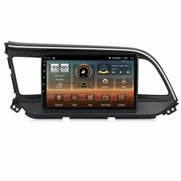 Navigatie dedicata cu Android Hyundai Elantra VI 2019 - 2020, 8GB RAM, Radio GPS Dual Zone, Display HD QLED 9" Touchscreen, Internet Wi-Fi si slot SIM 4G, Bluetooth, MirrorLink, USB