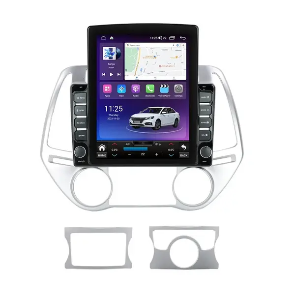 Navigatie dedicata cu Android Hyundai i20 2012 - 2014, 4GB RAM, Radio GPS Dual Zone, Touchscreen IPS 9.7" HD tip Tesla, Internet Wi-Fi si slot SIM 4G, Bluetooth, MirrorLink, USB