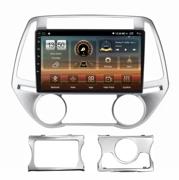 Navigatie dedicata cu Android Hyundai i20 2012 - 2014, 6GB RAM, Radio GPS Dual Zone, Display HD QLED 9" Touchscreen, Internet Wi-Fi si slot SIM 4G, Bluetooth, MirrorLink, USB