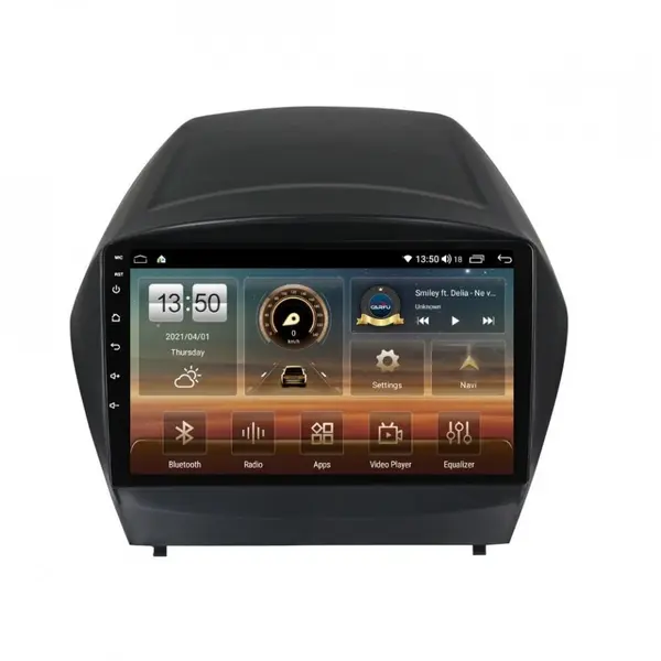Navigatie dedicata cu Android Hyundai ix35 2009 - 2015, 8GB RAM, Radio GPS Dual Zone, Display HD QLED 9" Touchscreen, Internet Wi-Fi si slot SIM 4G, Bluetooth, MirrorLink, USB