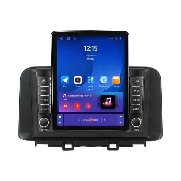 Navigatie dedicata cu Android Hyundai Kona dupa 2017, 1GB RAM, Radio GPS Dual Zone, Touchscreen IPS 9.7" HD tip Tesla, Internet Wi-Fi, Bluetooth, MirrorLink, USB