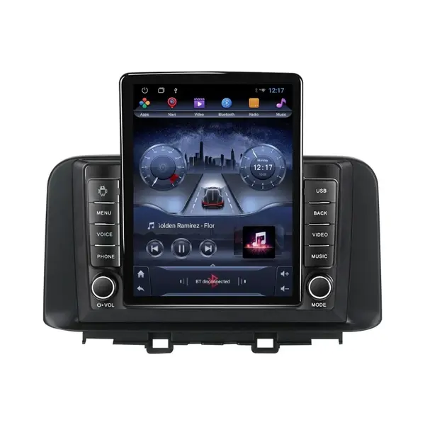 Navigatie dedicata cu Android Hyundai Kona dupa 2017, 2GB RAM, Radio GPS Dual Zone, Touchscreen IPS 9.7" HD tip Tesla, Internet Wi-Fi, Bluetooth, MirrorLink, USB