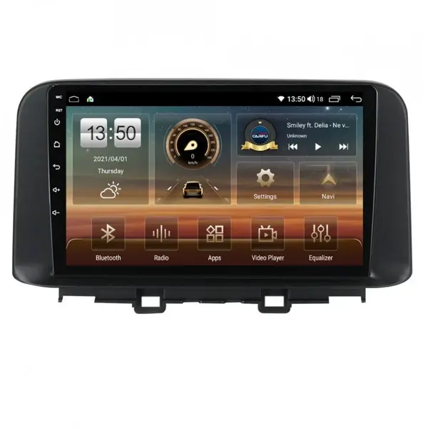 Navigatie dedicata cu Android Hyundai Kona dupa 2017, 6GB RAM, Radio GPS Dual Zone, Display HD QLED 10" Touchscreen, Internet Wi-Fi si slot SIM 4G, Bluetooth, MirrorLink, USB