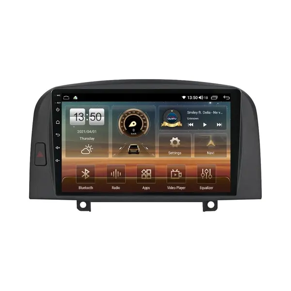 Navigatie dedicata cu Android Hyundai Sonata V 2004 - 2009, 6GB RAM, Radio GPS Dual Zone, Display HD QLED 9" Touchscreen, Internet Wi-Fi si slot SIM 4G, Bluetooth, MirrorLink, USB