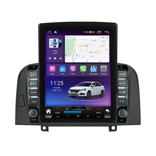 Navigatie dedicata cu Android Hyundai Sonata V 2004 - 2009, 8GB RAM, Radio GPS Dual Zone, Touchscreen IPS 9.7" HD tip Tesla, Internet Wi-Fi si slot SIM 4G, Bluetooth, MirrorLink, USB