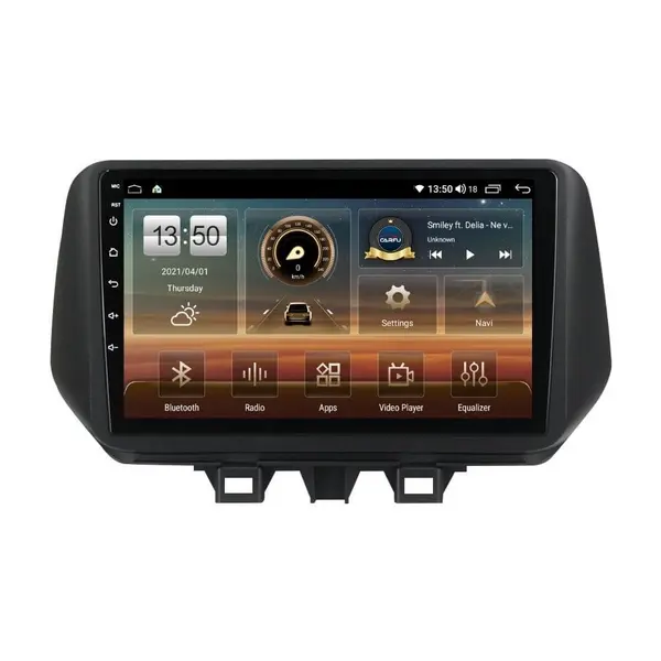Navigatie dedicata cu Android Hyundai Tucson 2018 - 2020, 4GB RAM, Radio GPS Dual Zone, Display HD QLED 10" Touchscreen, Internet Wi-Fi si slot SIM 4G, Bluetooth, MirrorLink, USB